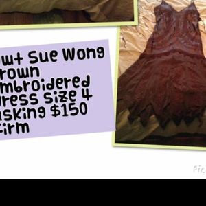 New Sue Wong embroidered dress